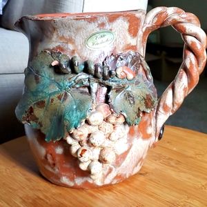 Handerbeit Swiss Studio Pitcher Grapes Handmade w/small flaw